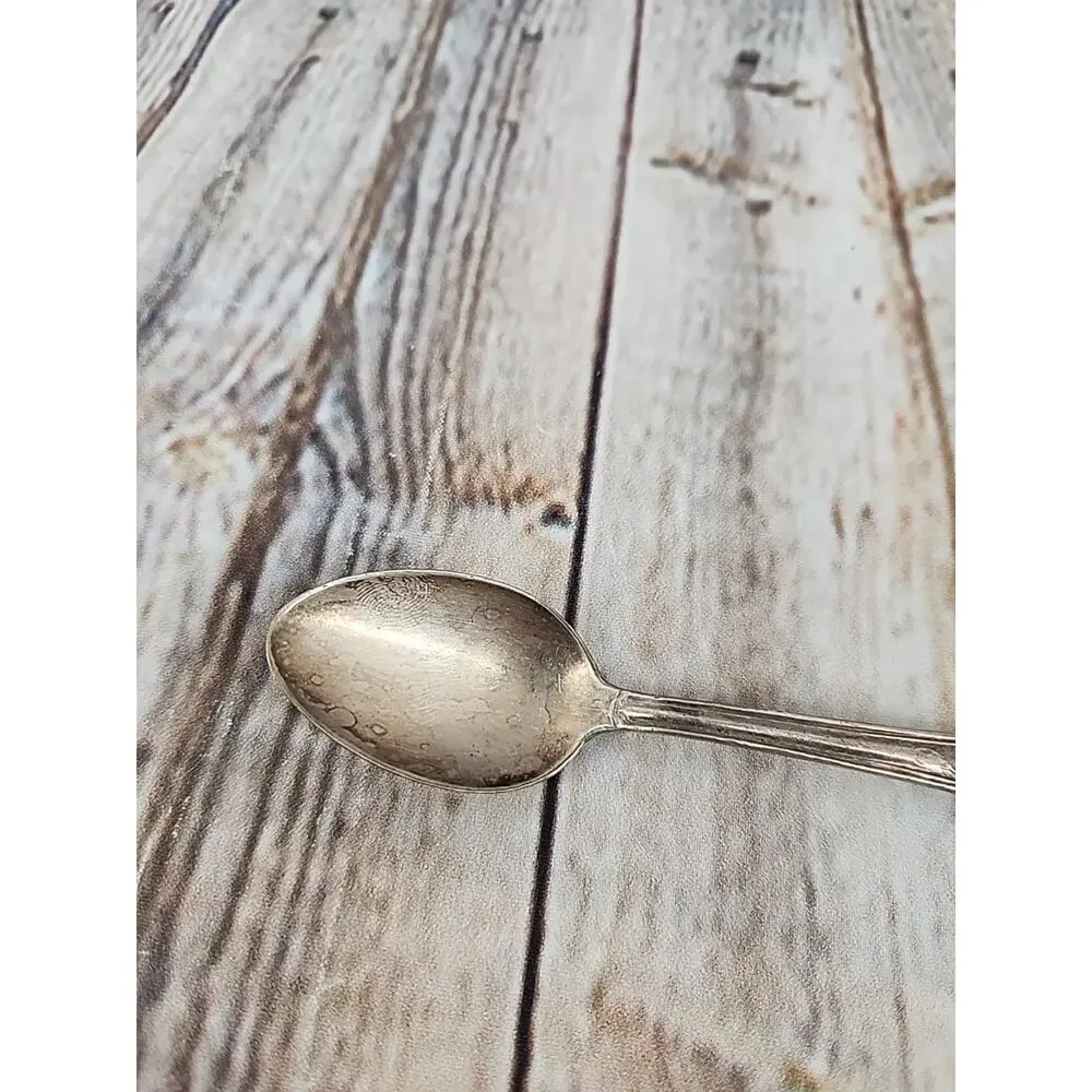 Antique Spoon Marked Votra 100 Patina Teaspoon